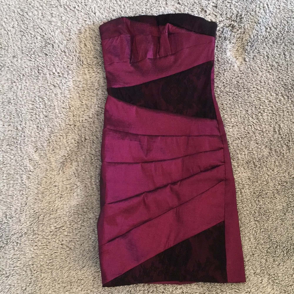 Girl’s black and maroon party dress